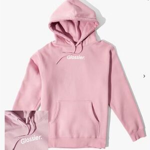 Glossier Soft Pink Pullover Hoodie Original